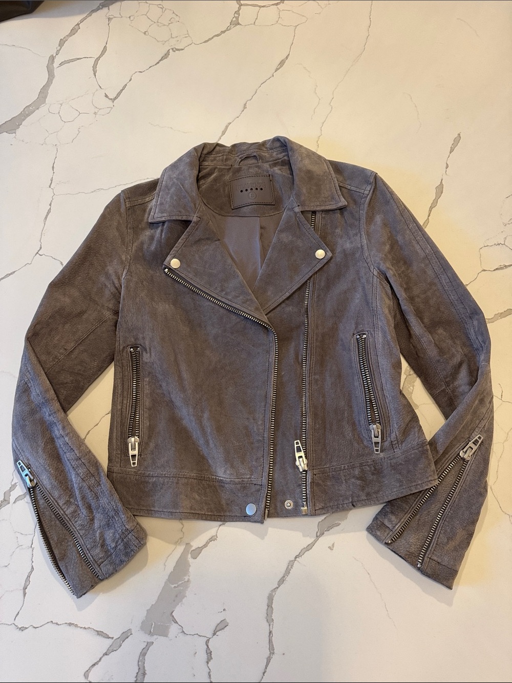Blank NYC Gray Suede Jacket